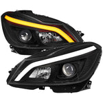 Spec-D 12-14 Mercedes C-Class W204 Projector Headlights LED Turn.