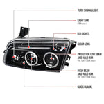 Spec-D 05-10 Dodge Charger Halo Projector Headlights Black