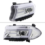 Spec-D 15-23 Dodge Charger Sequential Projector Headlights Chrome