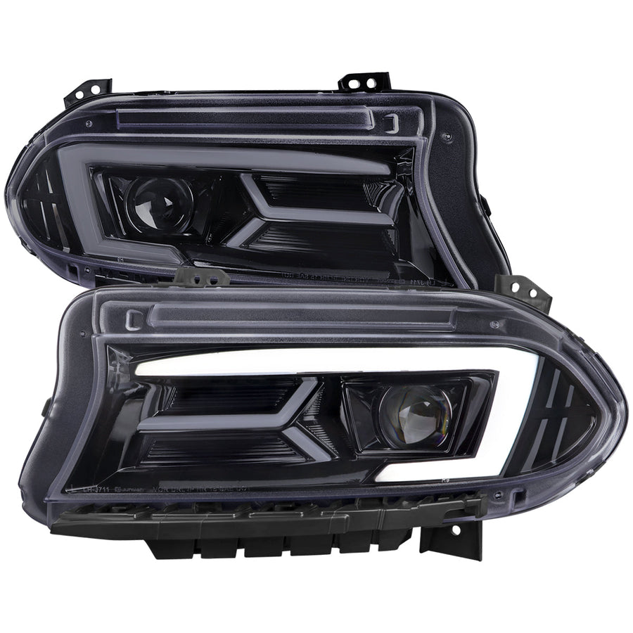 Spec-D 15-23 Dodge Charger Sequential Headlights Chrome/Smoked