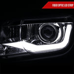 Spec-D 10-13 Chevy Camaro LED Bar Projector Headlights Chrome
