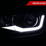 Spec-D 10-13 Chevy Camaro LED Bar Projector Headlights GL BlackSmoked