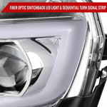 Spec-D 14-15 Chevy Camaro Projector Headlights SEQ LED Strip Chrome