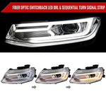 Spec-D 16-18 Chevy Camaro Sequential Projector Headlights Chrome