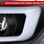 Spec-D 16-18 Chevy Camaro Headlights LED Strip Sequential Black