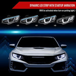 Spec-D 16-21 Honda Civic Projector Headlights LED SEQ Black/Clear