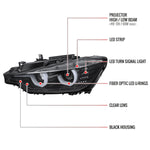 Spec-D 12-15 F30 3-Series 4DR Dual U-Bar Projector Headlights Black
