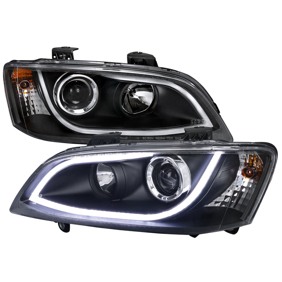 Spec-D 08-09 Pontiac G8 LED Bar Projector Headlights Black