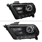 Spec-D 10-14 Ford Mustang Retrofit Style Projector Headlights Black