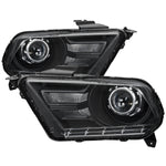 Spec-D 10-14 Ford Mustang Retrofit Style Projector Headlights Black
