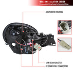 Spec-D 02-03 Subaru Impreza Halo Projector Headlights Black