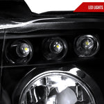 Spec-D 01-03 BMW E53 X5 Halo Projector Headlights Black