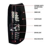 Spec-D 07-12 Avalanche LED Tail Lights Black/Smoked Lens