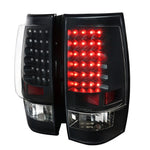 Spec-D 07-14 GMC Sierra Denali Tail Lights LED V2 Matte Black/Clear