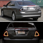 Spec-D 10-12 Ford Fusion Tail Lights LED Matte Black/Clear