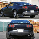 Spec-D 10-12 Ford Mustang LED Tail Lights Red/ white Bar