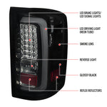 Spec-D 14-18 GMC Sierra LED Tail Lights Glossy Black/Smoked