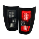 Spec-D 14-15 Chevrolet Silverado LED Tail Lights Glossy Black