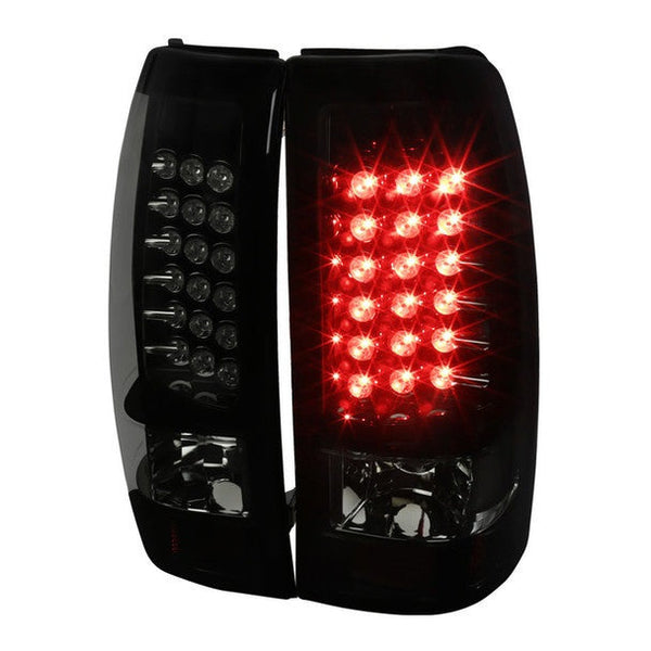 Spec-D 99-02 Chevrolet Silverado LED Tail Lights Black/Smoked