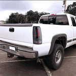 Spec-D 99-02 Chevrolet Silverado Red LED Bar Tail Lights Black Clear