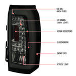 Spec-D 15-20 Chevrolet Tahoe LED Tail Lights Glossy Black