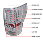 Spec-D 07-12 Toyota Tundra LED Tail Lights Chrome Housing