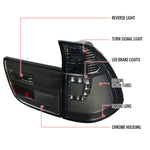 Spec-D 00-06 BMW X5 E53 LED Tail Lights Chrome/Smoked