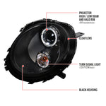 Spec-D 07-15 Mini Cooper Halo Projector Headlights Black