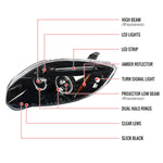 Spec-D 06-11 Mitsubishi Eclipse Projector Headlights Black