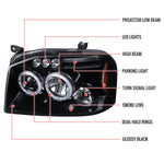 Spec-D 01-04 Nissan Frontier Projector Headlights Black/Smoked
