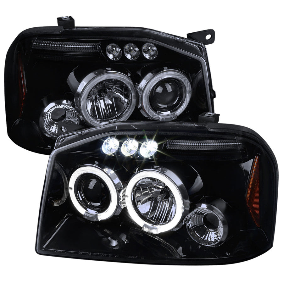 Spec-D 01-04 Nissan Frontier Projector Headlights Black/Smoked
