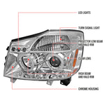 Spec-D 04-15 Nissan Titan Halo Projector Headlights Chrome
