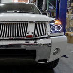 Spec-D 04-15 Nissan Titan Halo Projector Headlights Black/Smoked