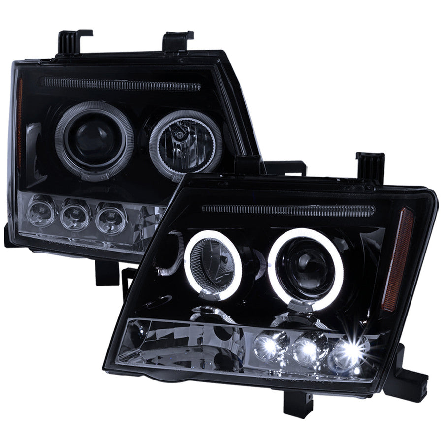 Spec-D 05-12 Nissan Xterra Halo Projector Headlights Bk Smoked