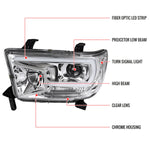 Spec-D 07-13 Tundra 08-17 Sequoia Projector Headlights LED Bar Chrome