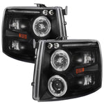 Spec-D 07-13 Chevy Silverado 1500 Halo Projector Headlights Black