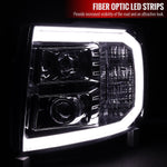 Spec-D 07-13 Silverado Headlights LED C-Bar Projector Chrome/Clear
