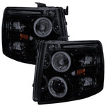 Spec-D 07-13 Silverado Halo Projector Headlights Smoked