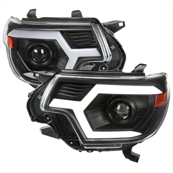 Spec-D 12-15 Tacoma Projector Headlights SEQ LED Black