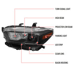 Spec-D 16-23 Toyota Tacoma Headlights LED Bar Projector Matte Black
