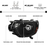 Spec-D 12-15 Tacoma retrofit Projector Headlights Black