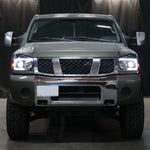 Spec-D 04-15 Titan 07-07 Armada Pro Headlights LED Bar Chrome