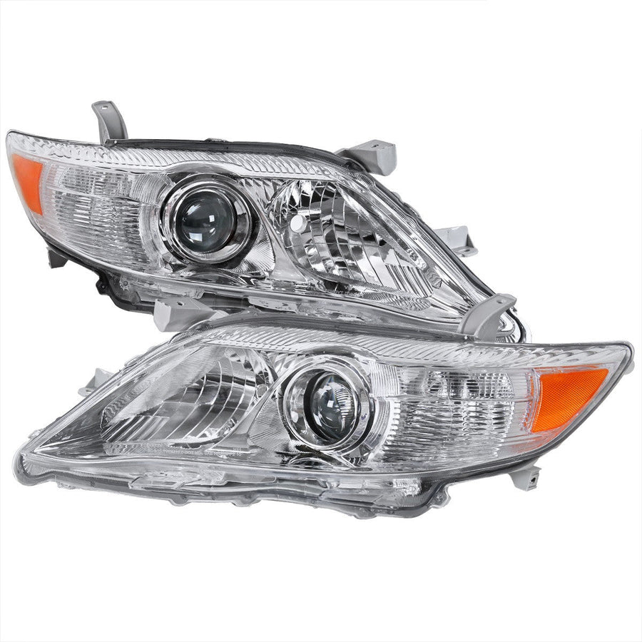 Spec-D 10-11 Toyota Camry Projector Headlights Chrome/Clear Amber