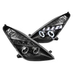 Spec-D 00-05 Toyota Celica Halo Projector Headlights Black