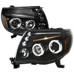 Spec-D 05-11 Toyota Tacoma Halo Projector Headlights Black