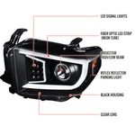 Spec-D 14-21 Tundra LED Bar Turnk signal Headlights Black