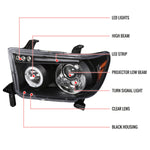 Spec-D 07-13 Tundra 8-17 Sequoia Projector Headlights Black