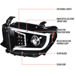 Spec-D 14-21 Tundra Projector Headlights LED Bar Black