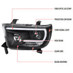 Spec-D 07-13 Tundra 08-17 Sequoia Projector Headlights Black/Clear