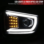 Spec-D 14-21 Tundra Projector Headlights LED C-Bar Black/Smoke
